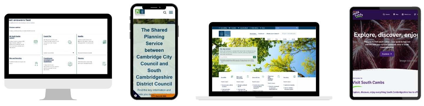 Our online platforms across different devices